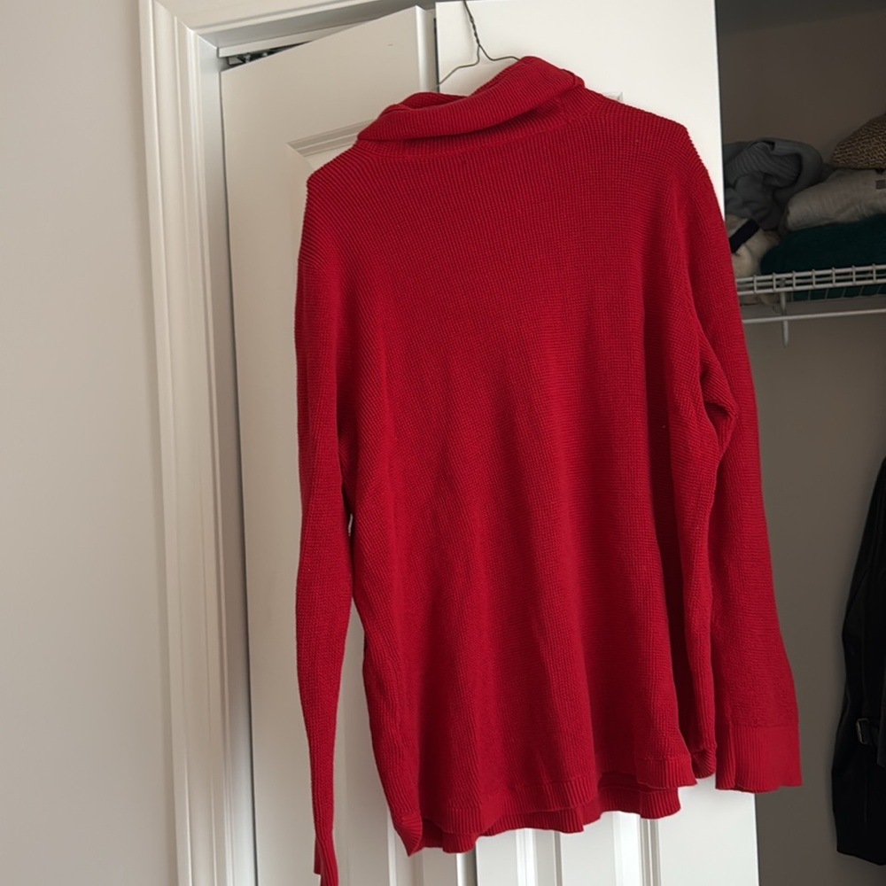 Lauren Ralph Lauren Red Cowl Neck Sweater - Picture 4 of 4